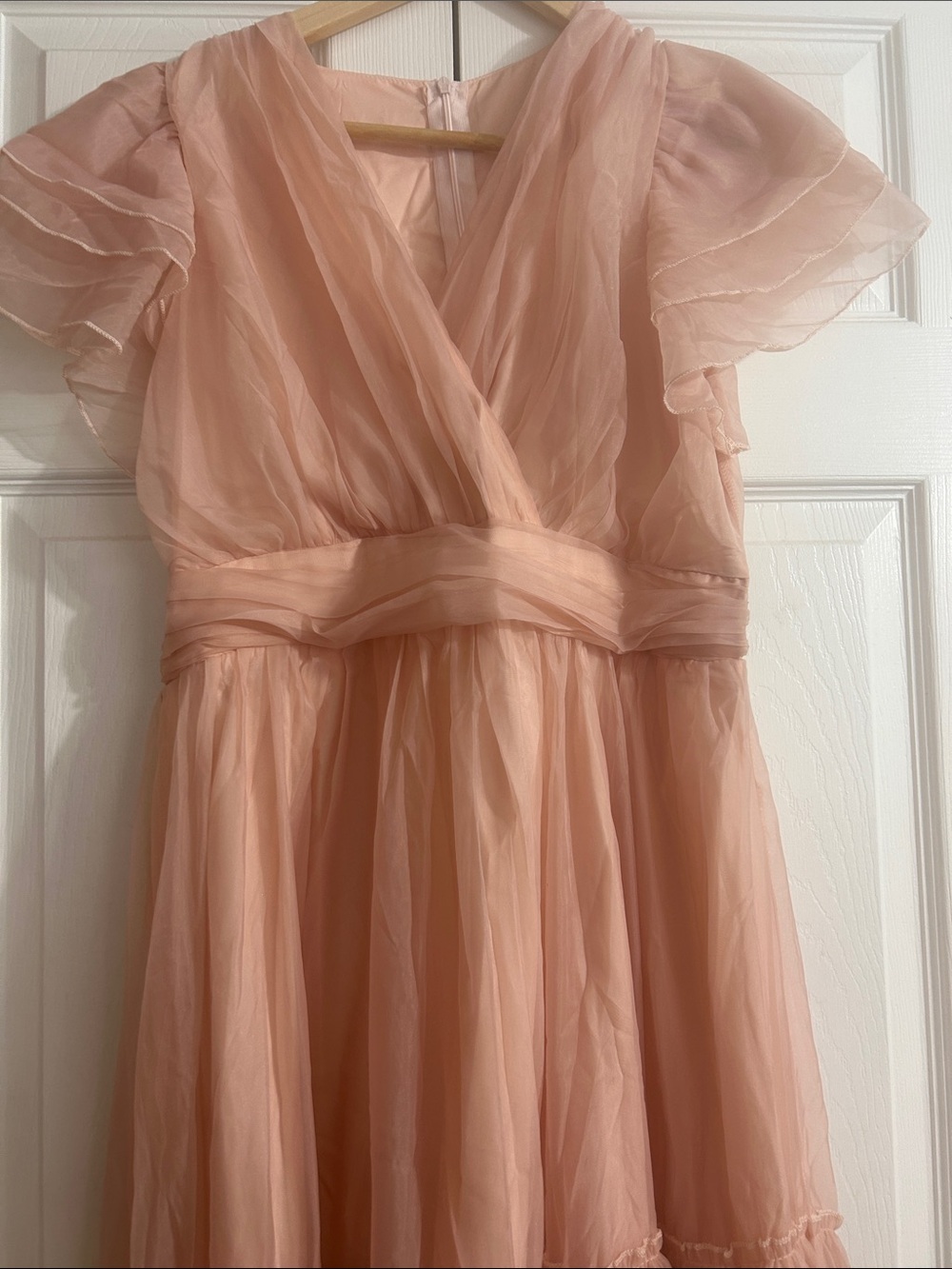 Pink Ruffle Maxi Dress Like New - Picture 2 of 15